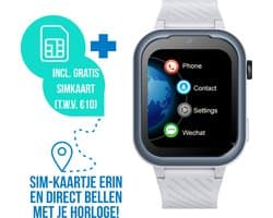 Wiesba WB39 - smartwatch kinderen - gps horloge kind - kinderhorloge bellen - gps tracker kinderhorloge - kinderhorloge met gps - kinderhorloge - Grijs