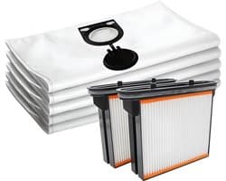 5x Stofzuigerzakken & 2x filter geschikt voor Starmix FBV25 FBV35 / Bosch GAS 25, Hitachi, Metabo