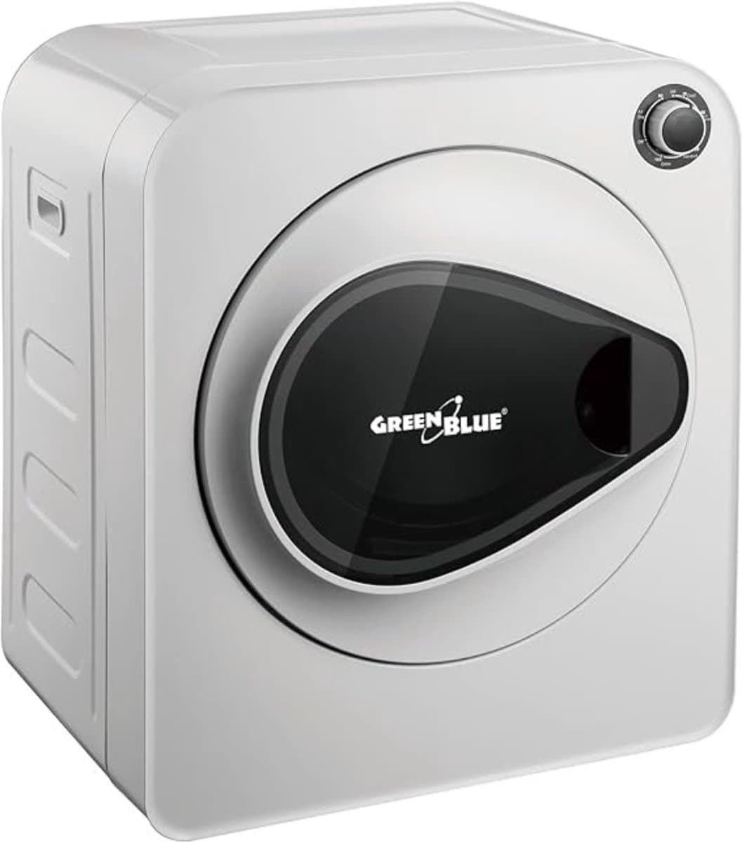 Green Blue – Wasdroger mini – Warmtepompdroger Elektrisch – 830W – Vijf droogprogramma’s – 3kg – Modern Design - Wit — afbeelding 1