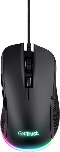 Trust GXT 922 Ybar Gaming Muis - 7200 DPI - RGB Verlichting - USB Bedrade Gaming Muis - Zwart — thumbnail 1