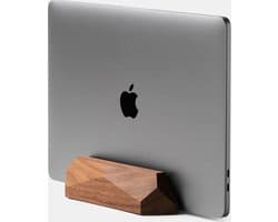 Oakywood Laptop Dock - Massief Walnoot - Echt Hout Verticale MacBook/Laptop Standaard - Clean Desk Design