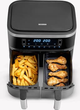 Severin FR 2453 Heteluchtfriteuse XXL - 2x 3.8 Liter - tot 1.3 kg friet — thumbnail 11