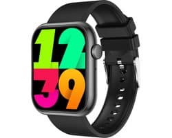 Voltic® Smartwatch Zwart - Dames & Heren Sporthorloge - Android & iOS - Waterdicht Horloge - Sport & Gezondheidstracker - 47mm