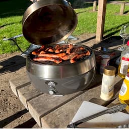 BBQ2GO - BBQ - Rookvrije Houtskool Barbecue - Tafel BBQ - Geschikt voor 2 - 5 Personen - Binnen 5 min Gebruiksklaar met 125 gr. houtskool- Inclusief Draagtas — thumbnail 3