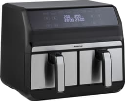 Inventum GF800HLD Dubbele Airfryer XXL - 8L - Dual Cook - Grill- & roosterfunctie - 8 programma's - 80-200 °C - PFAS-vrij - Tot 6 personen - Zwart/RVS — thumbnail 11