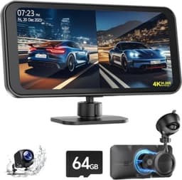 Dual dashcam - Dashcam voor en achter - Auto camera dashcam - Dashcam auto - Dual dashcam voor auto - Zwart — thumbnail 1
