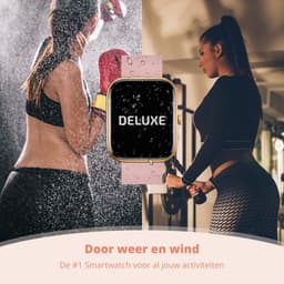 Nexvex® Deluxe Smartwatch voor Dames - Sporthorloge met Hartslagmeter - Bloeddrukmeter - Stappenteller - Sport Horloge met Belfunctie - Smart Watch Saturatiemeter - Zaklamp - Yoga - Bluetooth Activity Tracker - Android/iOS - 2.0 Inch - Rosé — thumbnail 5