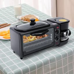 Het 3-in-1 Ontbijtstation - Koffiezetten - Brood Roosteren - Eieren Bakken - Oven - Camping kookstel - Studenten woning - Keukenmachine — thumbnail 2