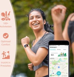 Nexvex® Elite Smartwatch voor Dames - Sporthorloge met Hartslagmeter - Bloeddrukmeter - Stappenteller - Sport Horloge met Belfunctie - Smart Watch Saturatiemeter - Zaklamp - Yoga - Bluetooth Activity Tracker - Android/iOS - 2.0 Inch - Rosé — thumbnail 2