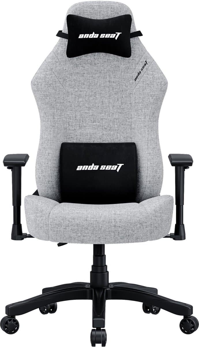 Andaseat Luna Series Grey Fabric - gaming chair - gamestoel - ergonomische bureaustoel volwassenen - nek en rug steun - verstelbaar comfort - kras en vlek bestendig - extra sterk stalen frame constructie - hoogwaardige schuimvulling - grijs — afbeelding 1