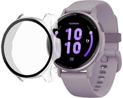 Hoesje voor Garmin Vivoactive 5 - Harde beschermhoes transparant scherm gehard glas