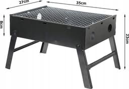 Barbecue opvouwbaar - koffer barbecue - BBQ inklapbaar - grill 45x30cm - tafel grill — thumbnail 2