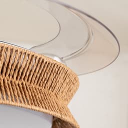 CREATE - Plafondventilator met Stil Licht 40W Ø107 cm - Rieten Afwerking - WIND CLEAR RATTAN — thumbnail 2