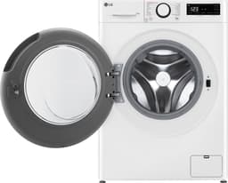 LG - Wasautomaat 11kg A-10% 1400trn CottonTurbo Steam White door — thumbnail 3