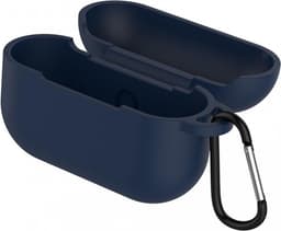 Hoesje geschikt voor Airpods Pro 2019 - Schokbestendig siliconen Case Silicone met clip - Donkerblauw — thumbnail 4