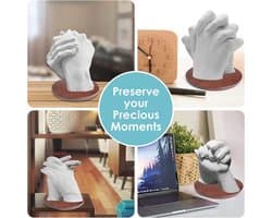 Handafdruk Set voor Koppels 3D Gipshandenset voor doe-het-zelf Hand Molding Kit Sculptuur Gift gipsafdrukset voor Koppels Familie Bruiloft Vrienden Huwelijksverjaardag