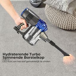 MKSS® Stofzuiger Zonder Zak - Steelstofzuiger Draadloos - Steelstofzuigers - Stofzuigers - Vacuum Cleaner - Grijs met Blauw — thumbnail 5