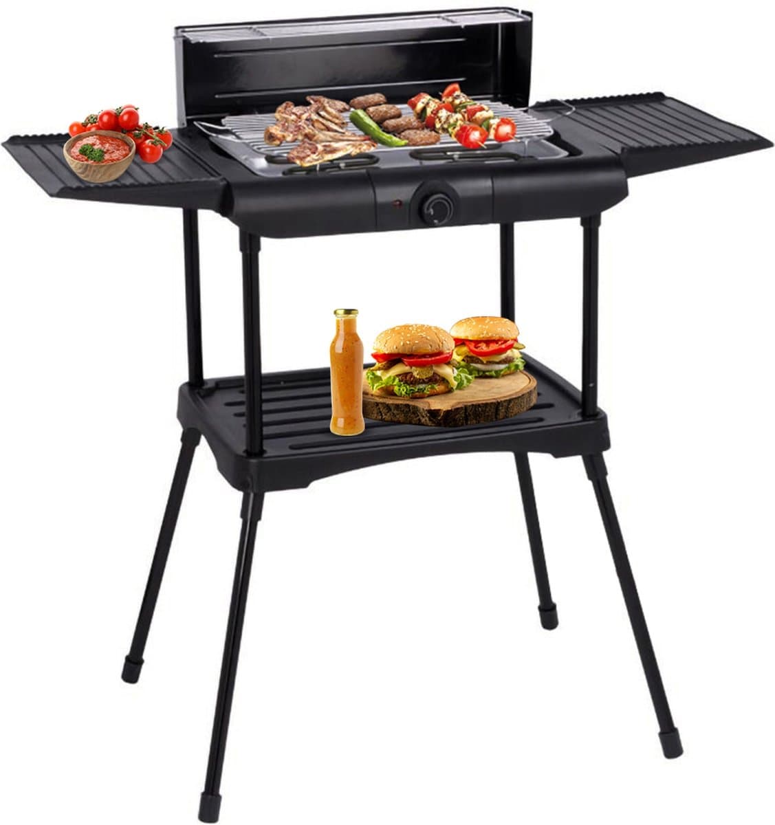 Luxe Elektrische Barbecue - BBQ - Staand model - Ook voor op de Camping - Inclusief EBOOK — afbeelding 1