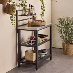 sweeek - Stalen buitenkeuken, grimaud, 80 cm breed met 2 opbergplanken — thumbnail 3