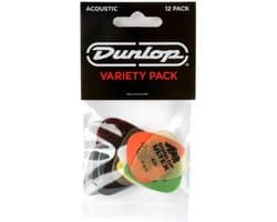 Dunlop PVP112 Acoustic Variety Plectrum 12-Pack - Plectra, light / medium, mix van 12 stuks
