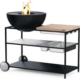 Höfats - Fire Kitchen Buitenkeuken met Bowl 70 Vuurschaal - Staal - Zwart - — thumbnail 4