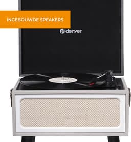 Denver Platenspeler Bluetooth - Ingebouwde Speakers - FM Radio - Auto-stop - Retro - VPR250 — thumbnail 2