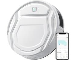 2-in-1 Robotstofzuiger met Laadstation - Met Dweilfunctie (Excl. Dweilaccessoires) - 3.0 Technologie - 120min. - Robotstofzuigers - Dweilrobot - Huisdieren - Stofzuiger - Spraakbesturing & App - Wit