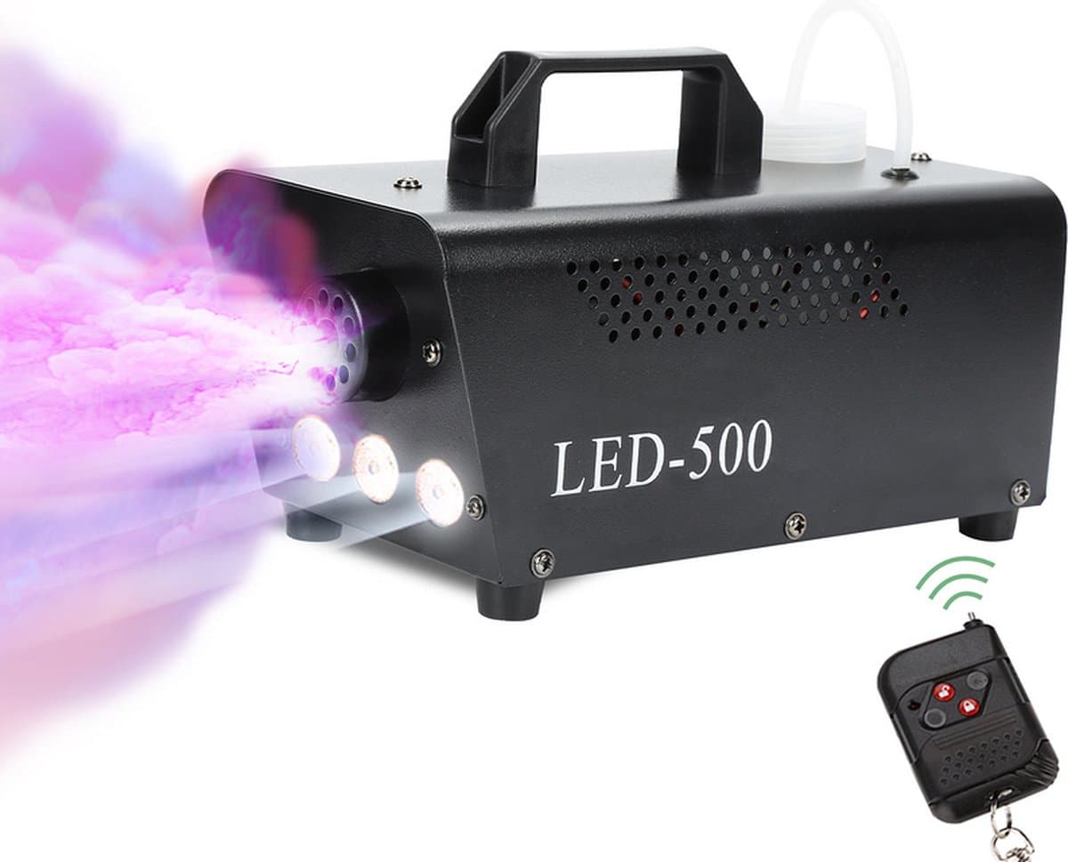 Rookmachine met draadloze afstandsbediening - Party rookmachine 500 Watt — afbeelding 1
