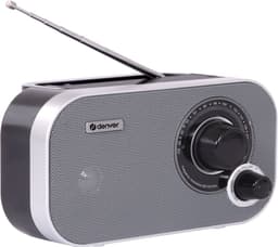 Denver FM Radio Retro - Noodradio / Noodpakket - Werkt op batterij of netstroom - Keukenradio - Draagbare Radio - TR51 - Grijs — thumbnail 1