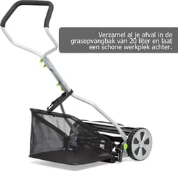 Grasmaaier Handmatig – Handmaaier Met 20 liter Opvankzak – Grasmaaiers – Grastrimmers Met 4 Posities – Kooimesmaaier – Gazon Verfraaier — thumbnail 3
