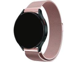 Stravo Smartwatch Milanees bandje 20mm - Roze - Luxe Milanese Horlogebandje geschikt voor Samsung Galaxy Watch 7 / 6 / 5 / Pro / 4 / 3 / Active 2 - Polar Ignite / Unite – Huawei