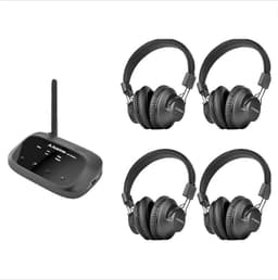 Complete DJ Set Met 4 Headsets - Complete Silent Disco Set voor Groep Plezier - Draadloze Hoofdtelefoons - Verlichte Discolamp — thumbnail 1