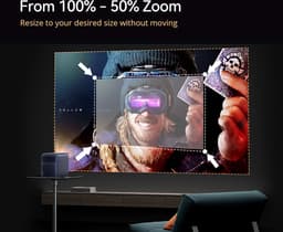 Wanbo Mozart 1 Pro Projector, Android TV 11, 900 ANSI Lumens, Native 1080P, 16W Luidspreker, Chromecast Ingebouwd, Auto Focus/Object Avoidance/ Auto Keystone Correction — thumbnail 4