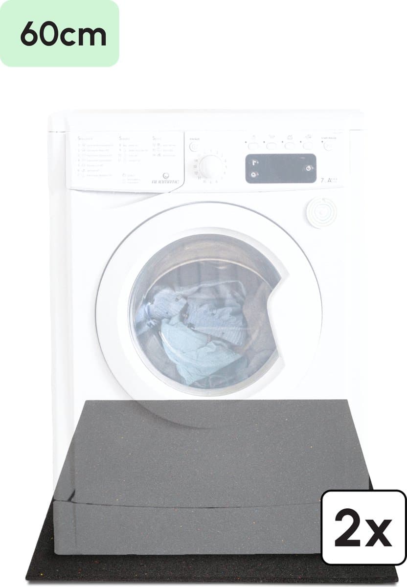 Bodo® 2 x Anti Trillingsmat Wasmachine en droger - 60x60x1cm — afbeelding 1