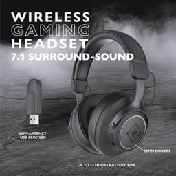 Deltaco Gaming DH440 Draadloze USB Gaming Headset - 7.1 Surround Sound - RGB - Zwart — thumbnail 4