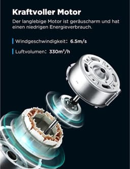 Ventilator - Ventilator Staand - Tafelventilator - Krachtige Luchtstroom - Ventilator Toren - Sterke Luchtstroom — thumbnail 2