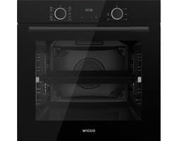 Wiggo WO-BFA610(B) - Inbouw heteluchtoven - 73L - Airfryer functie - Hetelucht - Soft Close deur - Telescooprails - Energieklasse A - Zwart - 5 jaar garantie