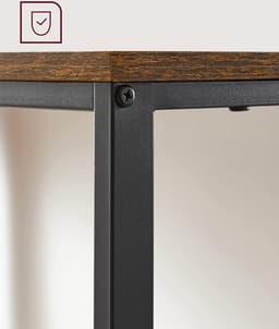 MIRA Home - Bureau - Computertafel - Bruin/Zwart - Hout/Staal - 50 x 100 x 75 cm — thumbnail 5