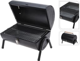 Houtskoolbarbecue - Cilindervorm - Tafelmodel - Mat Zwart — thumbnail 2