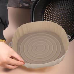 Siliconen Airfryer Mandje Medium (18cm) – Grijs – Accessoires Voor Airfryer — thumbnail 6