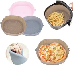 Siliconen Airfryer Mandje Medium (18cm) – Grijs – Accessoires Voor Airfryer — thumbnail 4