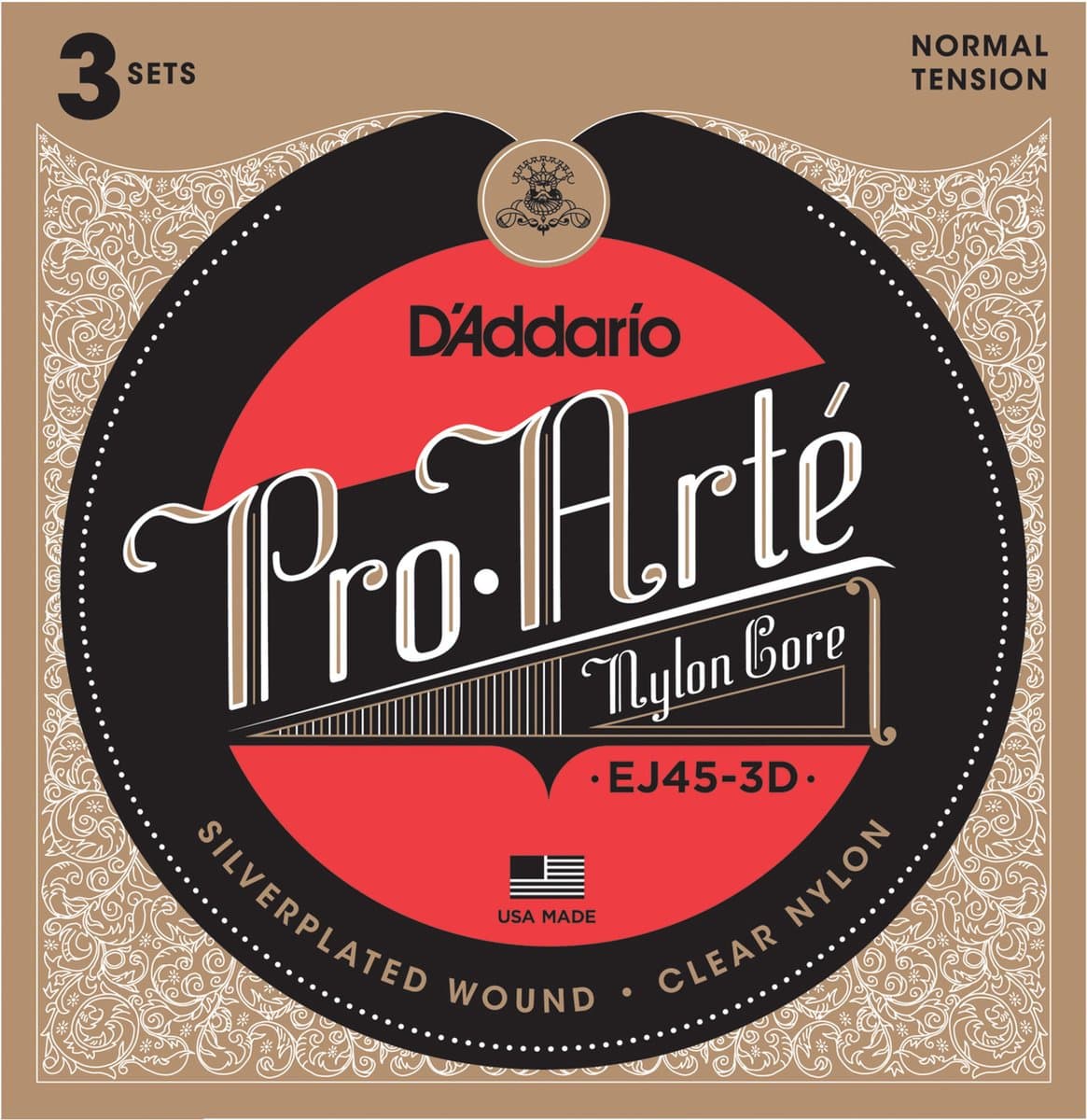 D'Addario EJ45-3D - Klassieke gitaarsnaren, 3-Pack — afbeelding 1