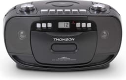 Thomson RK200CD FM-radio en CD Speler met Cassettedeck Recorder - Zwart — thumbnail 1