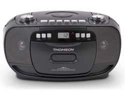 Thomson RK200CD FM-radio en CD Speler met Cassettedeck Recorder - Zwart