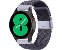 By Qubix - Geschikt voor Garmin bandje - Geschikt voor Garmin Vivomove 3 / HR / Luxe / Sport / Style / Trend - Braided nylon bandje - Donkergrijs - Smartwatch bandje 20mm