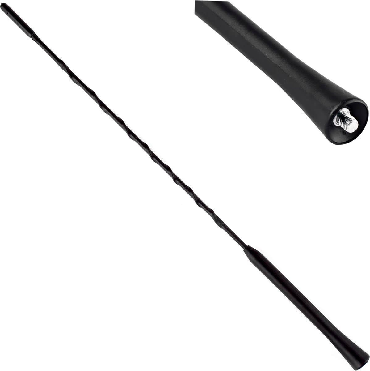 AMiO FM/AM Auto Antenne Mini Universeel met 5mm Adapter Zwart (40 cm) — afbeelding 1