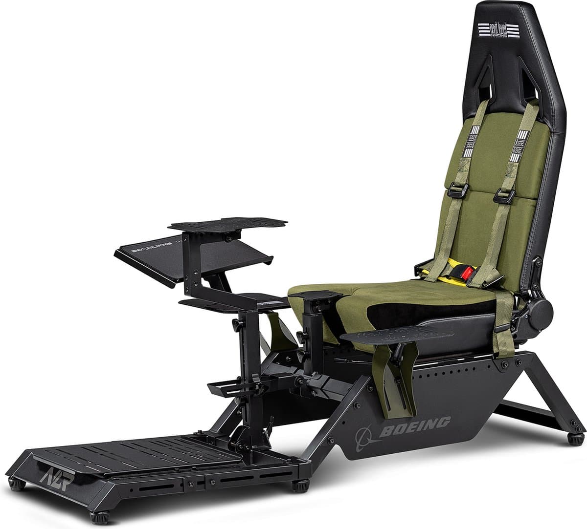 Next Level Racing - Boeing Flight Simulator Commercial Cockpit - Military - Max 150 kg - Zwart/Groen — afbeelding 1
