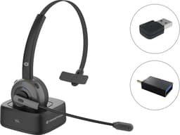 Conceptronic POLONA03BDA hoofdtelefoon/headset Hoofdtelefoons Draadloos Hoofdband Kantoor/callcenter Bluetooth Oplaadhouder Zwart — thumbnail 1