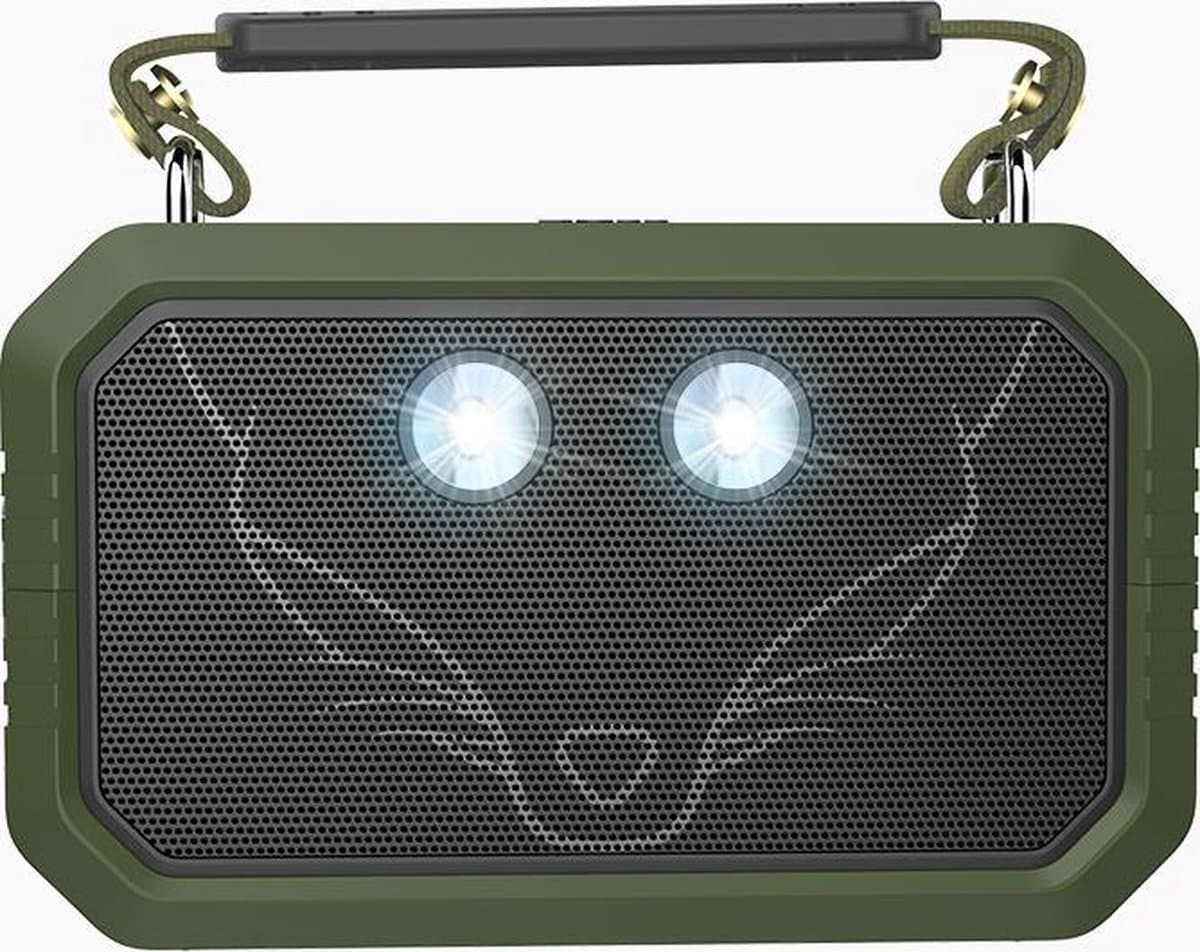 DOSS SOUNDBOX TRAVELER BLACK-GREEN - BLUETOOTH SPEAKER — afbeelding 1