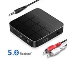 Bluetooth Transmitter & Receiver 2 in 1 - BT 5.0 - 3.5MM AUX / RCA - Zwart